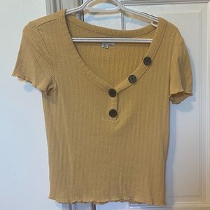Small yellow Ribbed American Eagle Top